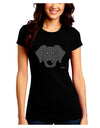 Cute Black Labrador Retriever Dog Juniors Crew Dark T-Shirt by TooLoud-T-Shirts Juniors Tops-TooLoud-Black-Juniors Fitted Small-Davson Sales