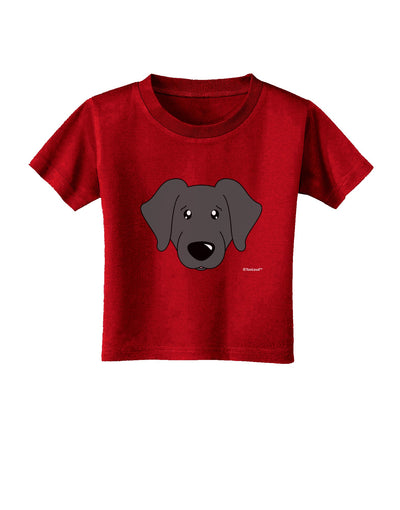 Cute Black Labrador Retriever Dog Toddler T-Shirt Dark by TooLoud-Toddler T-Shirt-TooLoud-Red-2T-Davson Sales