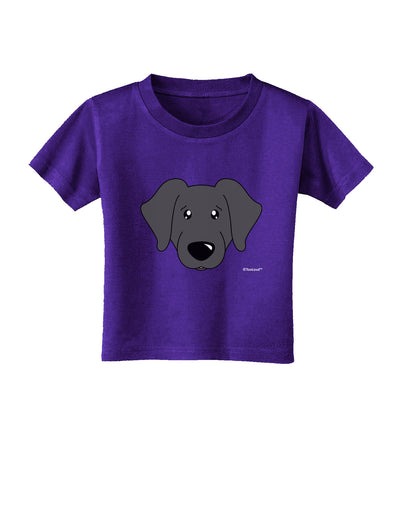 Cute Black Labrador Retriever Dog Toddler T-Shirt Dark by TooLoud-Toddler T-Shirt-TooLoud-Purple-2T-Davson Sales