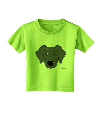 Cute Black Labrador Retriever Dog Toddler T-Shirt by TooLoud-Toddler T-Shirt-TooLoud-Lime-Green-2T-Davson Sales