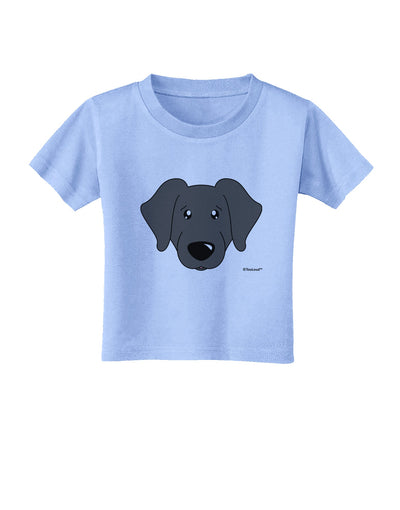 Cute Black Labrador Retriever Dog Toddler T-Shirt by TooLoud-Toddler T-Shirt-TooLoud-Aquatic-Blue-2T-Davson Sales