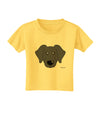 Cute Black Labrador Retriever Dog Toddler T-Shirt by TooLoud-Toddler T-Shirt-TooLoud-Yellow-2T-Davson Sales