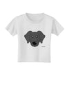 Cute Black Labrador Retriever Dog Toddler T-Shirt by TooLoud-Toddler T-Shirt-TooLoud-White-2T-Davson Sales