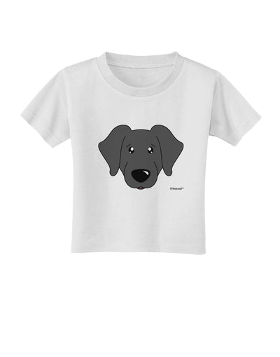 Cute Black Labrador Retriever Dog Toddler T-Shirt by TooLoud-Toddler T-Shirt-TooLoud-White-2T-Davson Sales