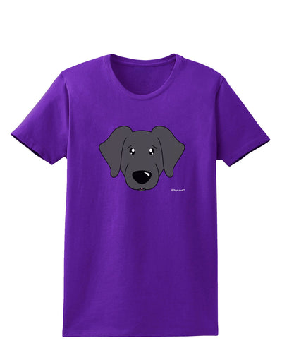 Cute Black Labrador Retriever Dog Womens Dark T-Shirt by TooLoud-Womens T-Shirt-TooLoud-Purple-X-Small-Davson Sales