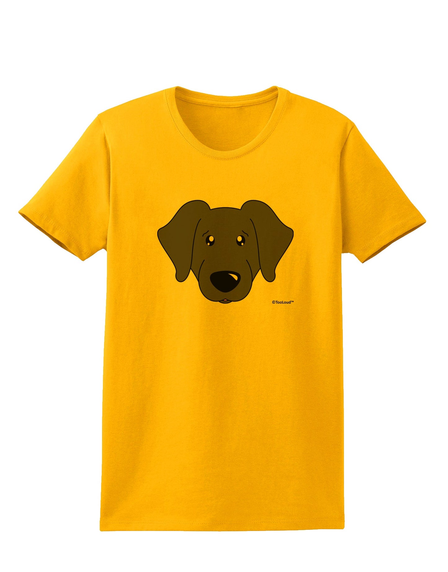 Cute Black Labrador Retriever Dog Womens T-Shirt by TooLoud-Womens T-Shirt-TooLoud-Gold-X-Small-Davson Sales