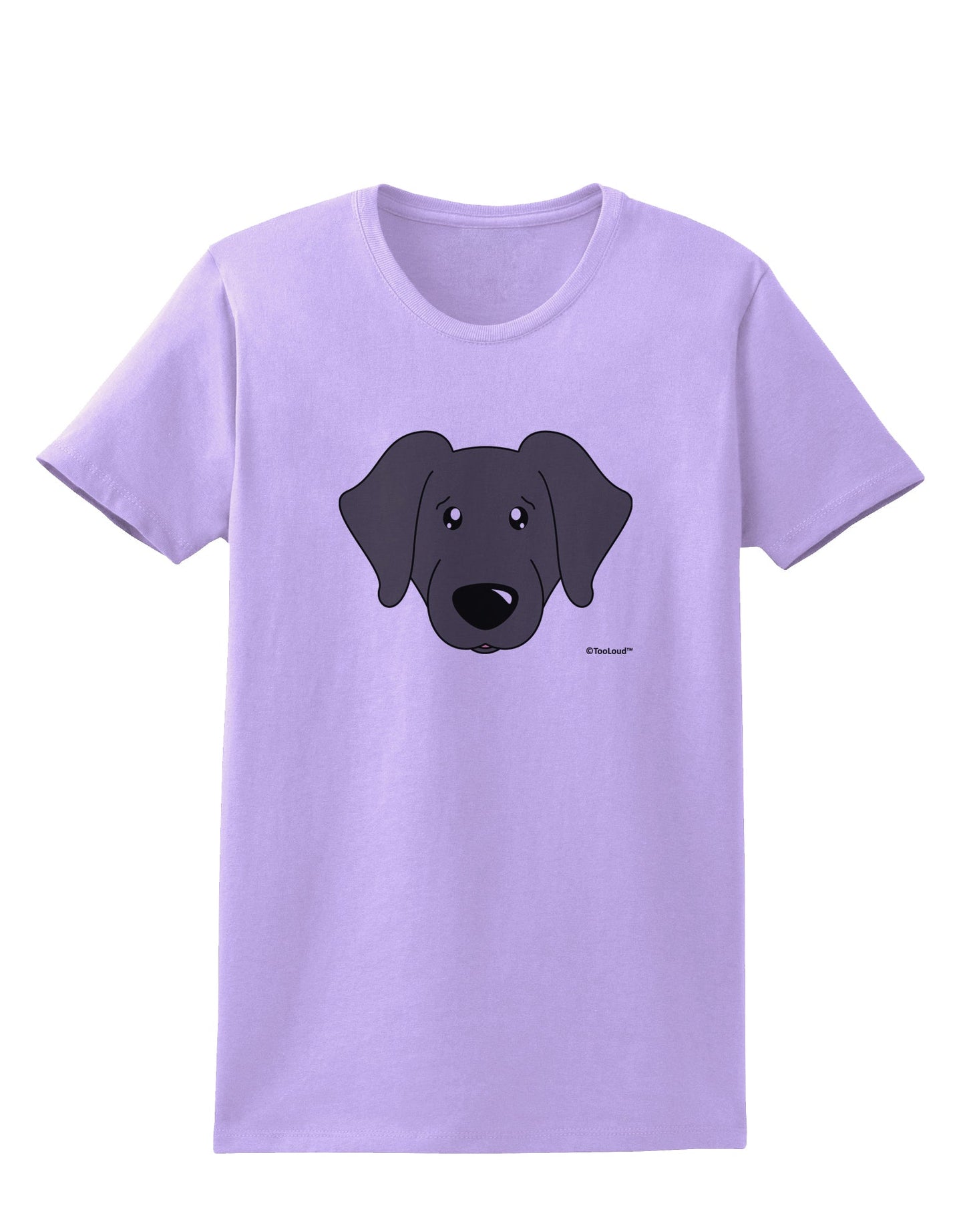 Cute Black Labrador Retriever Dog Womens T-Shirt by TooLoud-Womens T-Shirt-TooLoud-Lavender-X-Small-Davson Sales