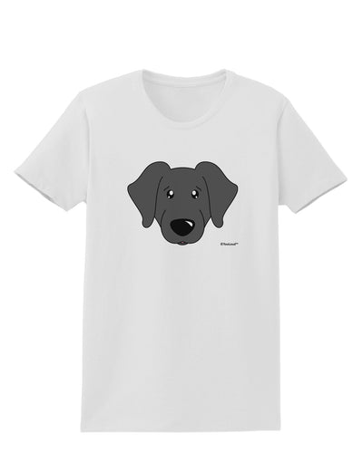 Cute Black Labrador Retriever Dog Womens T-Shirt by TooLoud-Womens T-Shirt-TooLoud-White-X-Small-Davson Sales