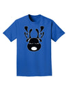 Cute Black Reindeer Face Christmas Adult Dark T-Shirt-Mens T-Shirt-TooLoud-Royal-Blue-Small-Davson Sales