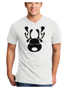 Cute Black Reindeer Face Christmas Adult V-Neck T-shirt-Mens V-Neck T-Shirt-TooLoud-White-Small-Davson Sales