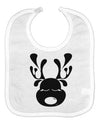 Cute Black Reindeer Face Christmas Baby Bib