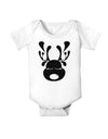 Cute Black Reindeer Face Christmas Baby Romper Bodysuit-Baby Romper-TooLoud-White-06-Months-Davson Sales