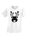 Cute Black Reindeer Face Christmas Childrens T-Shirt-Childrens T-Shirt-TooLoud-White-X-Small-Davson Sales