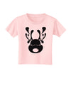 Cute Black Reindeer Face Christmas Toddler T-Shirt-Toddler T-Shirt-TooLoud-Light-Pink-2T-Davson Sales