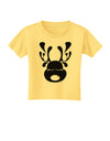 Cute Black Reindeer Face Christmas Toddler T-Shirt-Toddler T-Shirt-TooLoud-Daffodil-Yellow-2T-Davson Sales