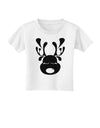 Cute Black Reindeer Face Christmas Toddler T-Shirt-Toddler T-Shirt-TooLoud-White-2T-Davson Sales