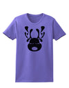 Cute Black Reindeer Face Christmas Womens T-Shirt-Womens T-Shirt-TooLoud-Violet-X-Small-Davson Sales
