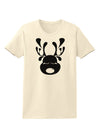 Cute Black Reindeer Face Christmas Womens T-Shirt-Womens T-Shirt-TooLoud-Natural-X-Small-Davson Sales