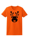 Cute Black Reindeer Face Christmas Womens T-Shirt-Womens T-Shirt-TooLoud-Orange-X-Small-Davson Sales