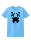 Cute Black Reindeer Face Christmas Womens T-Shirt-Womens T-Shirt-TooLoud-Aquatic-Blue-X-Small-Davson Sales
