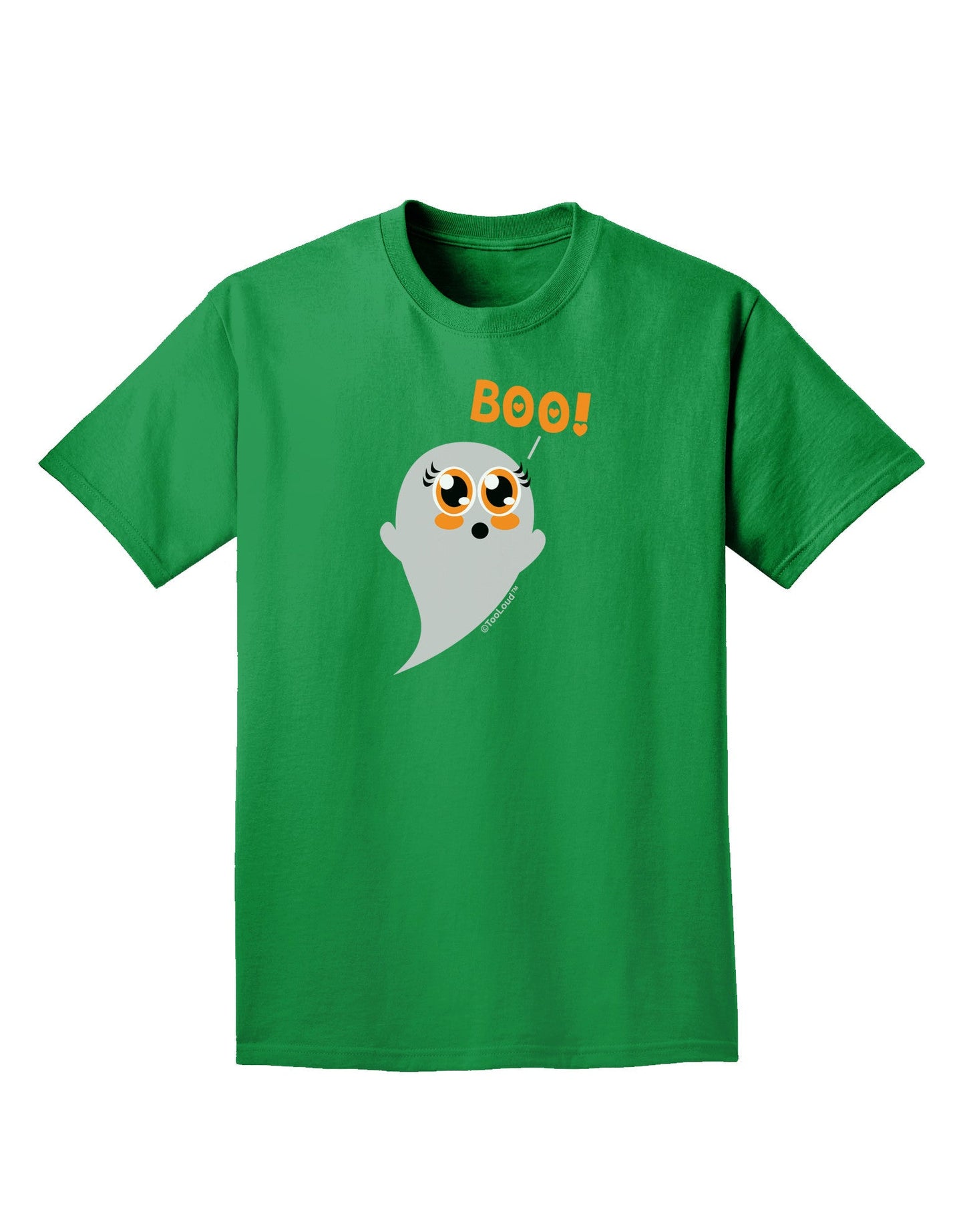 Cute Boo Ghost Adult Dark T-Shirt-Mens T-Shirt-TooLoud-Kelly-Green-Small-Davson Sales