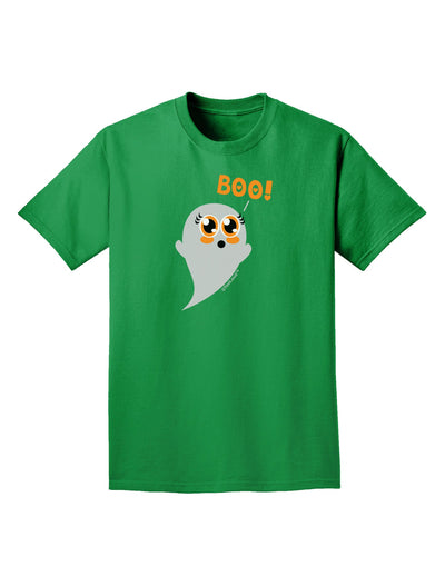 Cute Boo Ghost Adult Dark T-Shirt-Mens T-Shirt-TooLoud-Kelly-Green-Small-Davson Sales