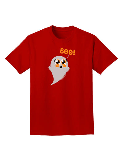 Cute Boo Ghost Adult Dark T-Shirt-Mens T-Shirt-TooLoud-Red-Small-Davson Sales