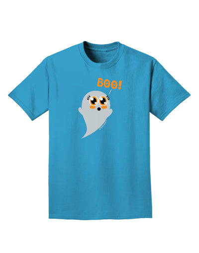 Cute Boo Ghost Adult Dark T-Shirt-Mens T-Shirt-TooLoud-Turquoise-Small-Davson Sales