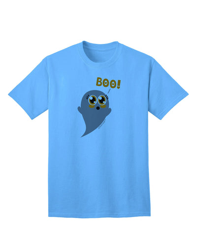 Cute Boo Ghost Adult T-Shirt-Mens T-Shirt-TooLoud-Aquatic-Blue-Small-Davson Sales