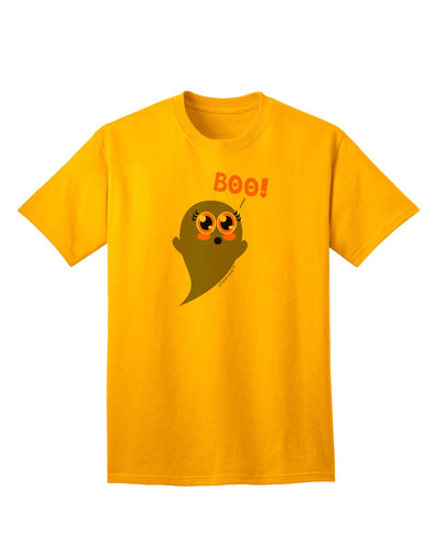 Cute Boo Ghost Adult T-Shirt-Mens T-Shirt-TooLoud-Gold-Small-Davson Sales