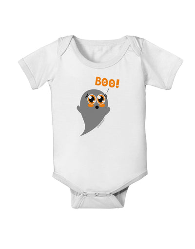 Cute Boo Ghost Baby Romper Bodysuit-Baby Romper-TooLoud-White-06-Months-Davson Sales