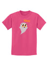 Cute Boo Ghost Childrens Dark T-Shirt-Childrens T-Shirt-TooLoud-Sangria-X-Small-Davson Sales