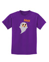 Cute Boo Ghost Childrens Dark T-Shirt-Childrens T-Shirt-TooLoud-Purple-X-Small-Davson Sales