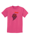 Cute Boo Ghost Childrens T-Shirt-Childrens T-Shirt-TooLoud-Sangria-X-Small-Davson Sales