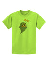 Cute Boo Ghost Childrens T-Shirt-Childrens T-Shirt-TooLoud-Lime-Green-X-Small-Davson Sales