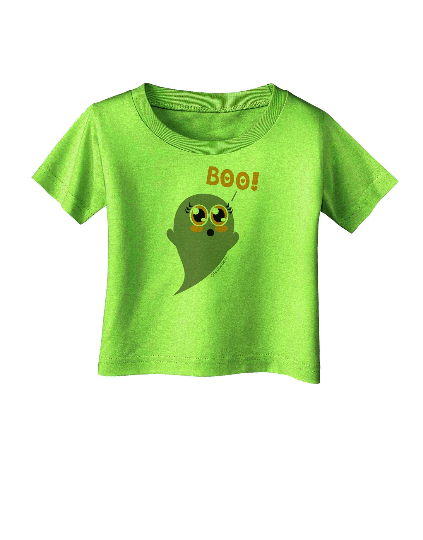 Cute Boo Ghost Infant T-Shirt-Infant T-Shirt-TooLoud-Lime-Green-06-Months-Davson Sales