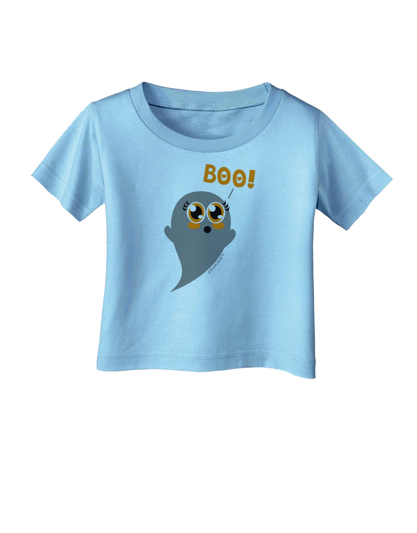 Cute Boo Ghost Infant T-Shirt-Infant T-Shirt-TooLoud-Aquatic-Blue-06-Months-Davson Sales
