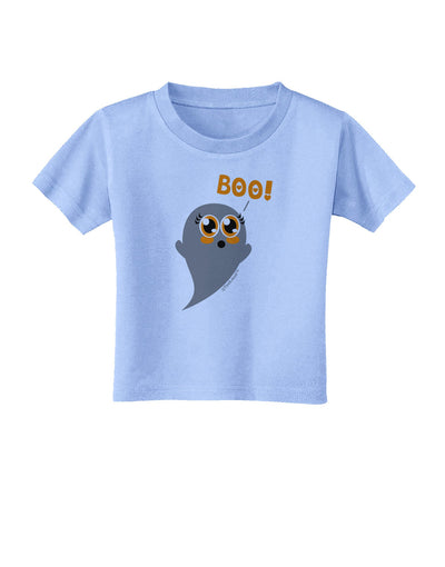 Cute Boo Ghost Toddler T-Shirt-Toddler T-Shirt-TooLoud-Aquatic-Blue-2T-Davson Sales