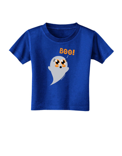 Cute Boo Ghost Toddler T-Shirt Dark-Toddler T-Shirt-TooLoud-Royal-Blue-2T-Davson Sales