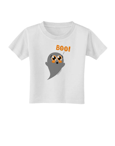 Cute Boo Ghost Toddler T-Shirt-Toddler T-Shirt-TooLoud-White-2T-Davson Sales