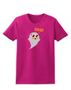 Cute Boo Ghost Womens Dark T-Shirt-TooLoud-Hot-Pink-Small-Davson Sales