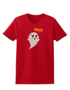 Cute Boo Ghost Womens Dark T-Shirt-TooLoud-Red-X-Small-Davson Sales