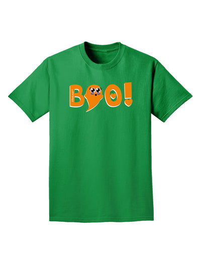 Cute Boo Text Orange Adult Dark T-Shirt-Mens T-Shirt-TooLoud-Kelly-Green-Small-Davson Sales