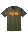 Cute Boo Text Orange Adult Dark T-Shirt-Mens T-Shirt-TooLoud-Military-Green-Small-Davson Sales