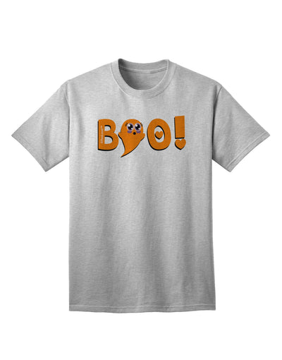 Cute Boo Text Orange Adult T-Shirt-Mens T-Shirt-TooLoud-AshGray-Small-Davson Sales