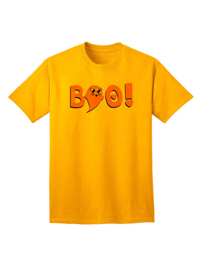 Cute Boo Text Orange Adult T-Shirt-Mens T-Shirt-TooLoud-Gold-Small-Davson Sales