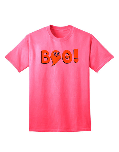 Cute Boo Text Orange Adult T-Shirt-Mens T-Shirt-TooLoud-Neon-Pink-Small-Davson Sales