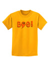 Cute Boo Text Orange Childrens T-Shirt-Childrens T-Shirt-TooLoud-Gold-X-Small-Davson Sales