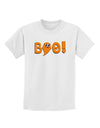 Cute Boo Text Orange Childrens T-Shirt-Childrens T-Shirt-TooLoud-White-X-Small-Davson Sales