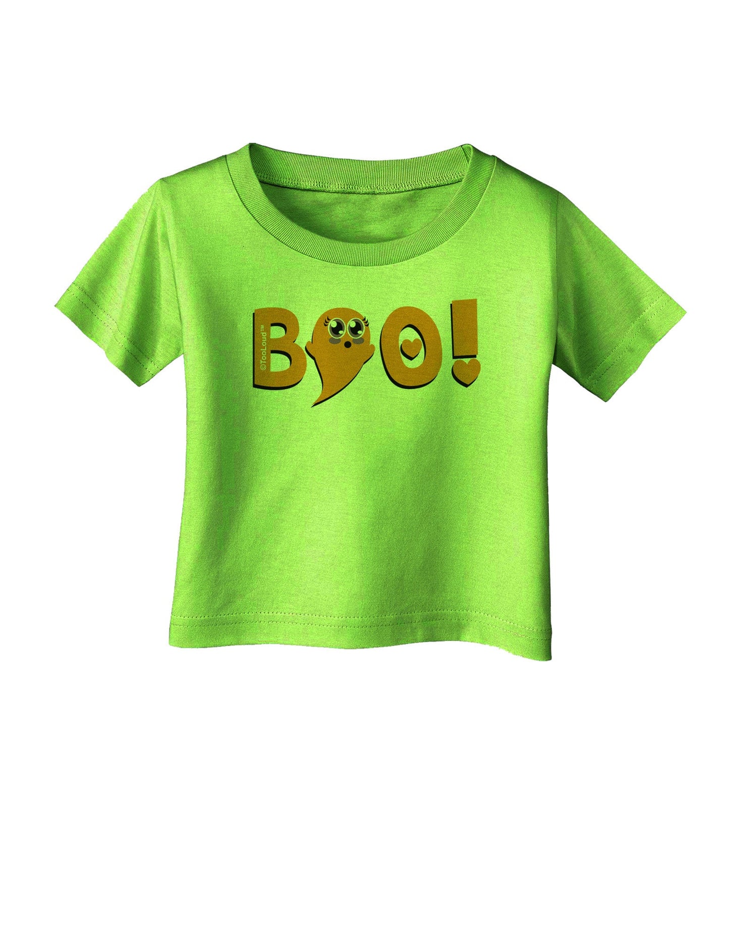 Cute Boo Text Orange Infant T-Shirt-Infant T-Shirt-TooLoud-Lime-Green-06-Months-Davson Sales